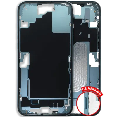 Mid-Frame Housing W/ Small Parts For iPhone 16 Plus (US Version) (Used OEM Pull: Grade C) (Teal)