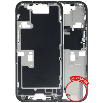 Mid-Frame Housing W/ Small Parts For iPhone 16 Pro (US Version) (Used OEM Pull: Grade C) (Natural Titanium)