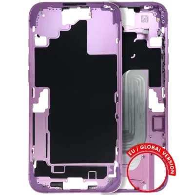 Mid-Frame Housing W/ Small Parts For iPhone 16 Plus (EU / Global Version) (Used OEM Pull: Grade C) (Pink)