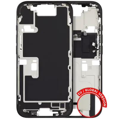 Mid-Frame Housing W/ Small Parts For iPhone 16 Pro (EU / Global Version) (Used OEM Pull: Grade C) (Black Titanium)