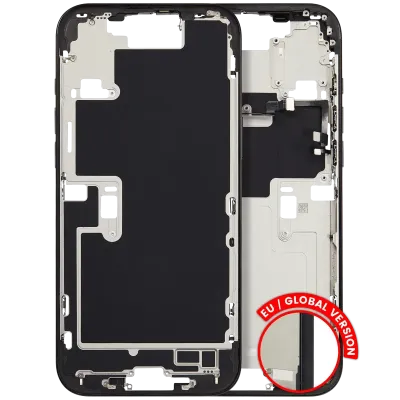 Mid-Frame Housing W/ Small Parts For iPhone 16 Pro Max (EU / Global Version) (Used OEM Pull: Grade C) (Black Titanium)