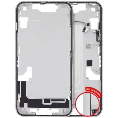 Mid-Frame Housing W/ Small Parts For iPhone 16e / 17e (US Version) (Used OEM Pull: Grade A) (White)