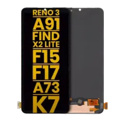 Дисплейний модуль (OLED) без рамки для OPPO Reno 3 / A91 / Find X2 Lite / F15 / F17 / A73 4G / K7 5G (Refurbished) (Усі кольори)