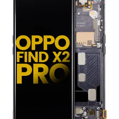 Дисплейний модуль (OLED) з рамкою для OPPO Find X2 Pro (Refurbished) (чорний)