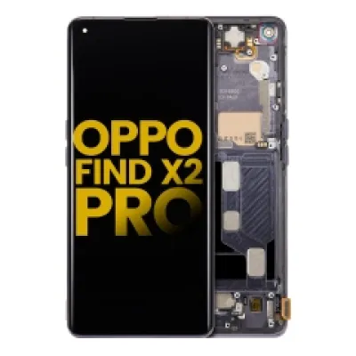 Дисплейний модуль (OLED) з рамкою для OPPO Find X2 Pro (Refurbished) (чорний)