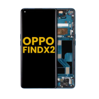 Дисплейний модуль (OLED) з рамкою для OPPO Find X2 (Refurbished) (Ocean)