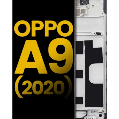 Дисплейний модуль (LCD) з рамкою для OPPO A9 (2020) (Refurbished) (Усі кольори)