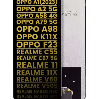 Дисплейний модуль (LCD) без рамки для Oppo A1 (2023) / A98 / F23 (Refurbished) (Усі кольори)