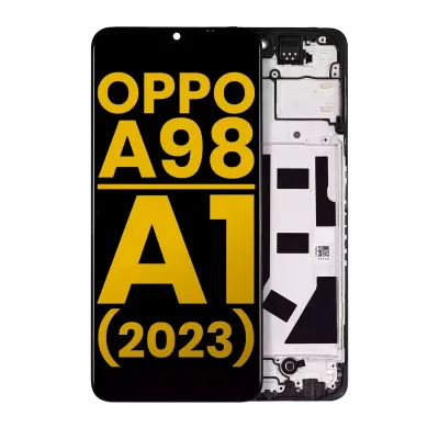Дисплейний модуль (LCD) з рамкою для OPPO A98 / A1 (2023) (Refurbished) (Усі кольори)
