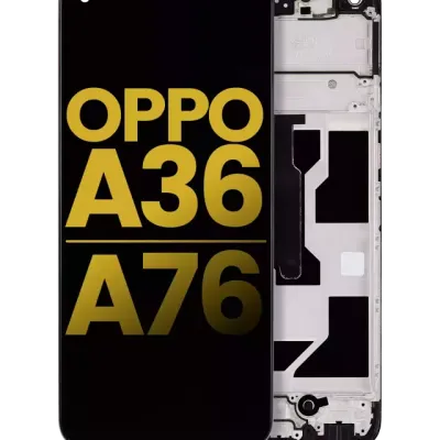 Дисплейний модуль (LCD) з рамкою для OPPO A36 / A76 (Refurbished) (всі кольори)
