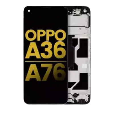 Дисплейний модуль (LCD) з рамкою для OPPO A36 / A76 (Refurbished) (всі кольори)