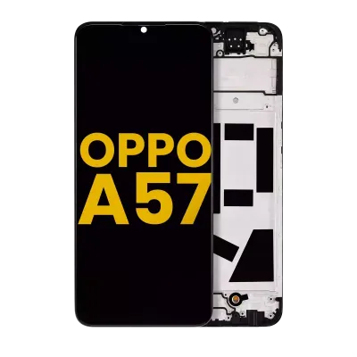 Дисплейний модуль (LCD) з рамкою для OPPO A57 4G (Refurbished) (всі кольори)