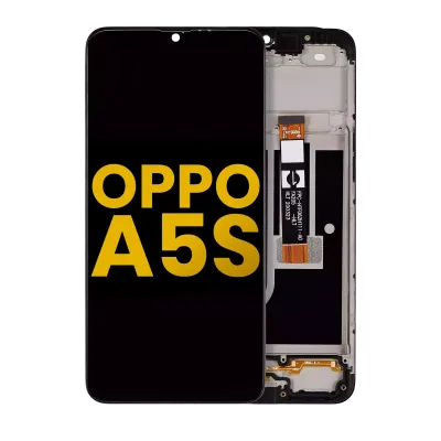 Дисплейний модуль (LCD) з рамкою для OPPO A5s (Refurbished) (всі кольори)