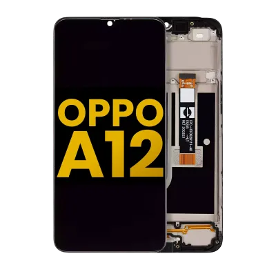 Дисплейний модуль (LCD) з рамкою для OPPO A12 (Refurbished) (всі кольори)
