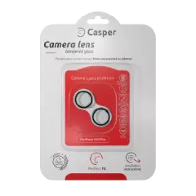 Захист скла камери Casper для iPhone 15 / 15 Plus (синій) (прозоре)