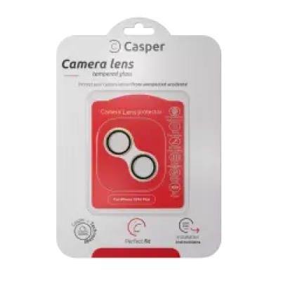 Захист скла камери Casper для iPhone 15 / 15 Plus (жовтий) (прозоре)