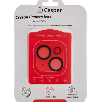 Захист скла камери Casper для iPhone 15 / 15 Plus (повне покриття Crystal)