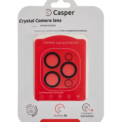 Захист скла камери Casper для iPhone 15 Pro / 15 Pro Max (повне покриття Crystal)