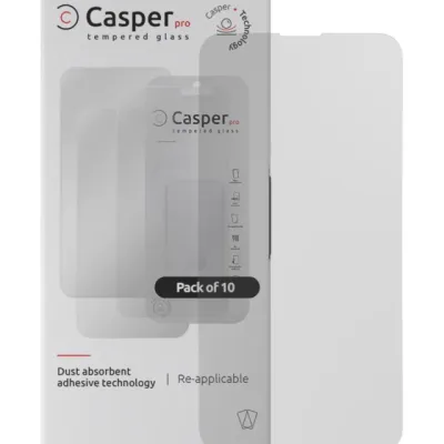 Casper Pro Tempered Glass for iPhone 15 Plus / 16 Plus (10 Pack) (Matte)
