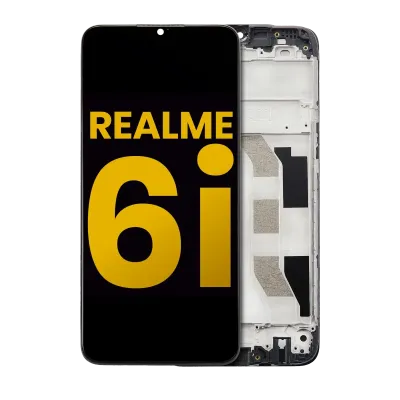 Дисплейний модуль (LCD) з рамкою для Realme 6i (Refurbished) (всі кольори)
