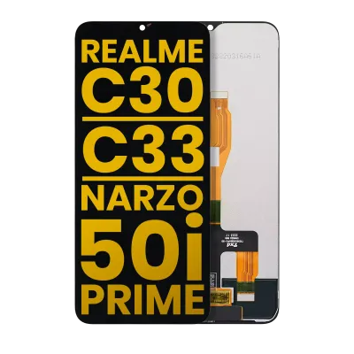 Дисплейний модуль (LCD) без рамки для Realme C30 / C33 / Narzo 50i Prime (Refurbished) (всі кольори)