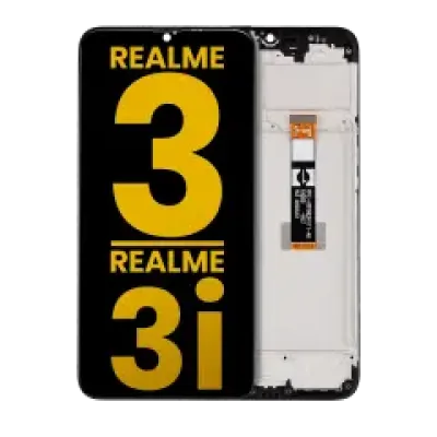 Дисплейний модуль (LCD) з рамкою для Realme 3 / 3i (Refurbished) (всі кольори)