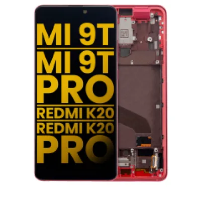 Дисплейний модуль (OLED) з рамкою для Xiaomi Mi 9T / 9T Pro / K20 / K20 Pro (Refurbished) (Flame Red)
