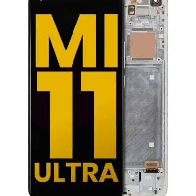 OLED Assembly With Frame For Xiaomi Mi 11 Pro / Mi 11 Ultra (Refurbished) (Ceramic White)