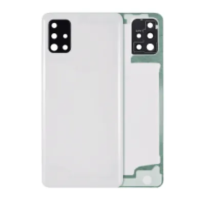 Задня кришка зі скло камери для Samsung Galaxy A51 4G (A515 / 2019) (Aftermarket Plus) (Prism Crush White)