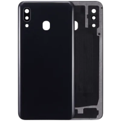 Задня кришка зі скло камери для Samsung Galaxy A30 (A305 / 2019) (Aftermarket Plus) (чорний)