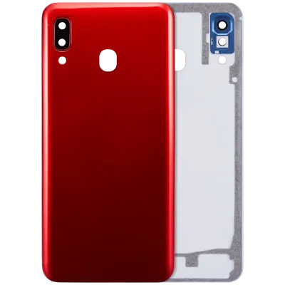 Задня кришка зі скло камери для Samsung Galaxy A30 (A305 / 2019) (Aftermarket Plus) (червоний)