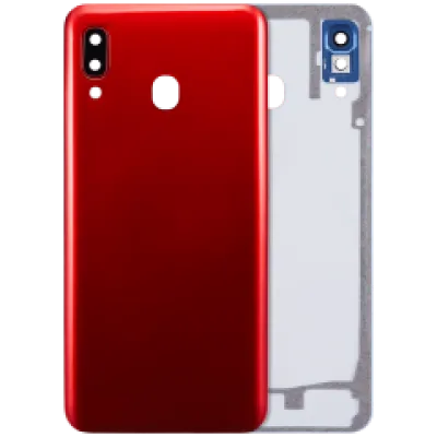 Задня кришка зі скло камери для Samsung Galaxy A30 (A305 / 2019) (Aftermarket Plus) (червоний)
