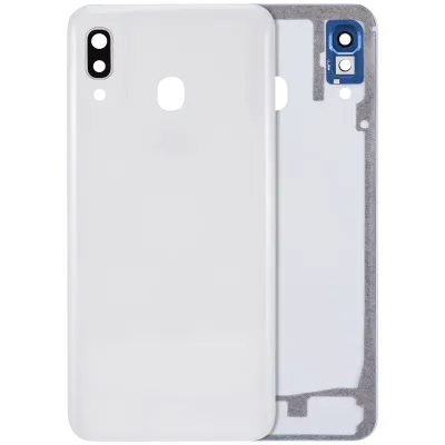 Задня кришка зі скло камери для Samsung Galaxy A30 (A305 / 2019) (Aftermarket Plus) (білий)