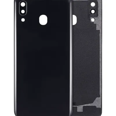 Задня кришка зі скло камери для Samsung Galaxy A20 (A205 / 2019) (Aftermarket Plus) (чорний)
