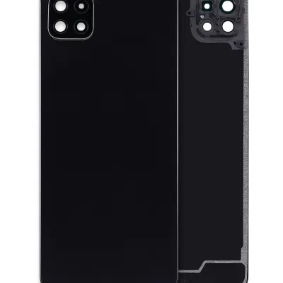 Задня кришка зі скло камери для Samsung Galaxy A22 5G (A226 / 2021) (Aftermarket Plus) (чорний)