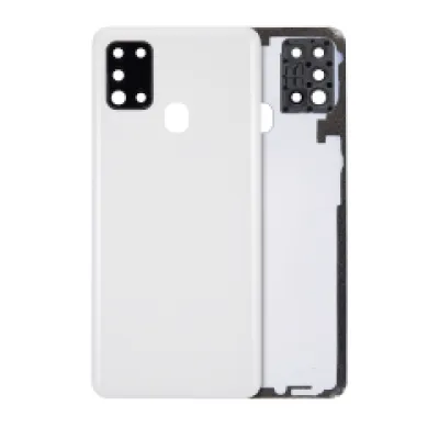 Задня кришка зі скло камери для Samsung Galaxy A21s (A217 / 2020) (Aftermarket Plus) (білий)
