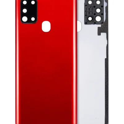 Задня кришка зі скло камери для Samsung Galaxy A21S (A217 / 2020) (Aftermarket Plus) (червоний)