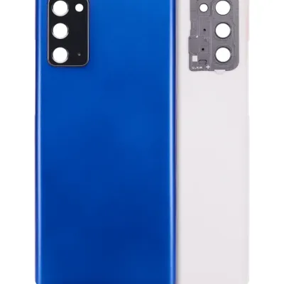 Back Cover Glass With Camera Lens For Samsung Galaxy Note 20 5G (No Logo) (Aftermarket Plus) (Mystic Blue)