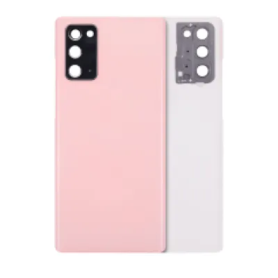 Задня кришка зі склом камери для Samsung Galaxy Note 20 5G (No Logo) (Aftermarket Plus) (Aura Pink)