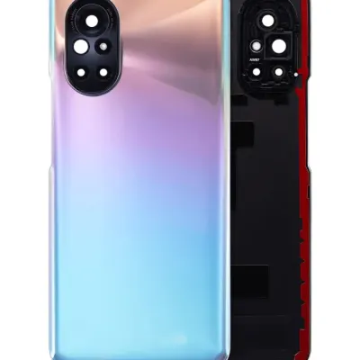Задня кришка зі склом камери для Huawei Nova 8 (сріблястий)