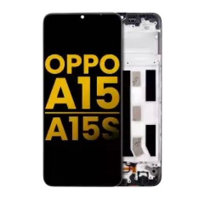 Дисплейний модуль для OPPO A15 / A15S (LCD) (Refurbished) (з рамкою) (всі кольори)