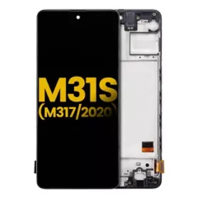 Дисплейний модуль OLED з рамкою для Samsung Galaxy M31S (M317 / 2020) (Refurbished) (All Colors)