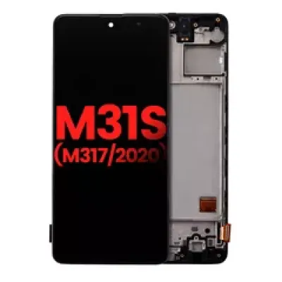Дисплейний модуль OLED з рамкою для Samsung Galaxy M31S (M317 / 2020) (Aftermarket Plus) (All Colors)
