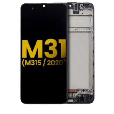 Дисплейний модуль OLED з рамкою для Samsung Galaxy M31 (M315 / 2020) (Refurbished) (All Colors)