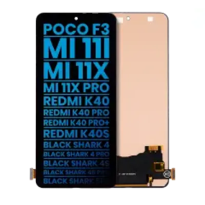Дисплейний модуль (LCD) без рамки для Xiaomi Poco F3 / MI 11i / MI 11X / MI 11X Pro / Redmi K40 / K40 Pro / K40 Pro+ / K40S / Black Shark 4 / Black Shark 4 Pro / Black Shark 4S / Black Shark 4S Pro / Black Shark 5RS (Aftermarket: Incell) (всі кольори)
