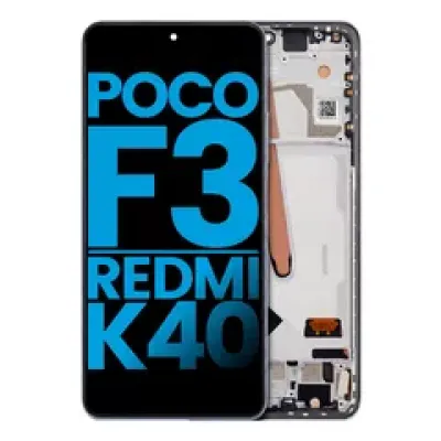 Дисплейний модуль (LCD) з рамкою для Xiaomi Poco F3 / Redmi K40 / Redmi K40 Pro (Aftermarket: Incell) (Deep Ocean Blue)