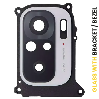 Back Camera Lens With Bracket / Bezel For Xiaomi Redmi Note 10 (Pebble White)