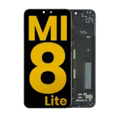 Дисплейний модуль (LCD) з рамкою для Xiaomi Mi 8 Lite (Refurbished) (Midnight Black)