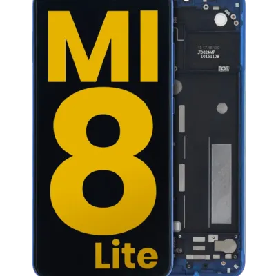 Дисплейний модуль (LCD) з рамкою для Xiaomi Mi 8 Lite (Refurbished) (Aurora Blue)