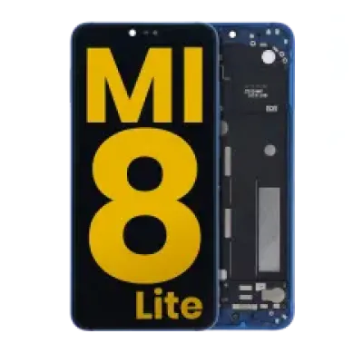 Дисплейний модуль (LCD) з рамкою для Xiaomi Mi 8 Lite (Refurbished) (Aurora Blue)